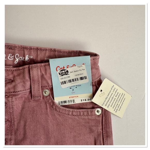 Girl’s Mid-Rise Button Fly Flare Jeans Cat & Jack - Picture 4 of 4